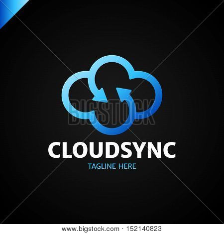 Infinity Cloud Logo Design Vector. Cloud Letter S Logo Template.