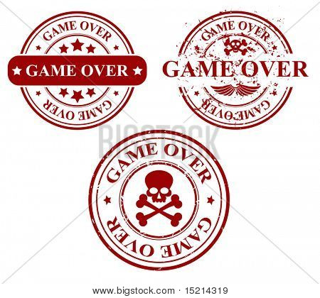 vector stamp - game over
