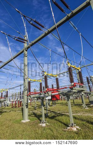 transformer for wind energy at a power plant station