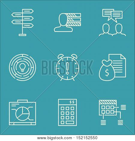 Set Of Project Management Icons On Time Management, Personal Skills And Opportunity Topics. Editable