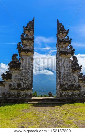 Lempuyang temple - Bali Island Indonesia - travel and architecture background