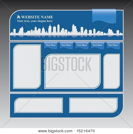 webová šablona s pásky