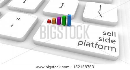 Sell Side Platform or SSP as Concept 3d Illustration Render