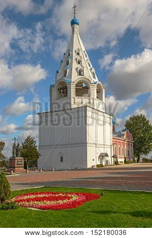 Medieval bellfry in old russian town Kolomna