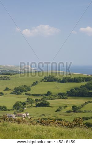 Vista Dorset Inglaterra de St Aldhelm.