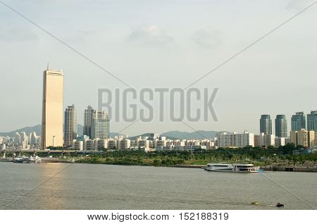 Hangang River In Seoul In Summer In Korea