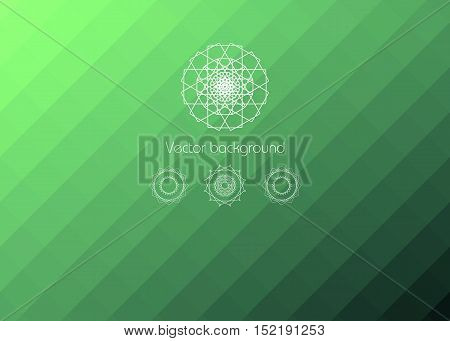 background with squares of green and white geometric pattern