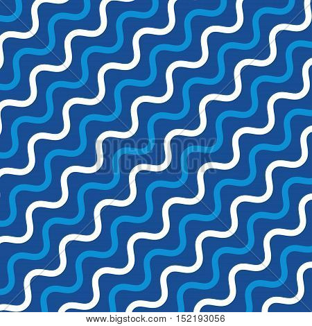 Pattern with lines and waves, vector illustration