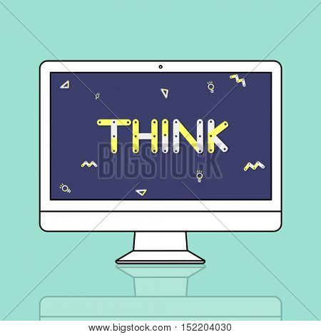 Geometric Font Brainstorm Ideas Concept