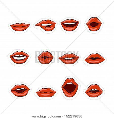 Great vector designed vector lips for illustrations