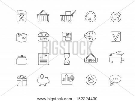 Simple icon set for all kind of internet shopping, paying on-line and other.