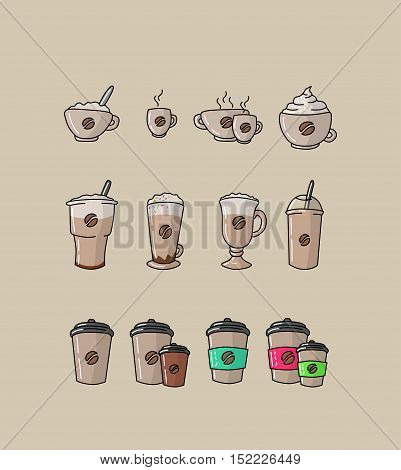 Vintage Coffee poster design with vector coffee.