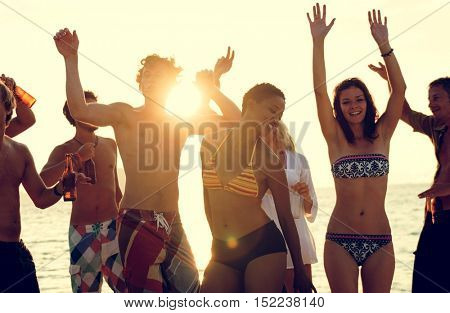Beach Vacation Enjoying Holiday Relaxation Concept