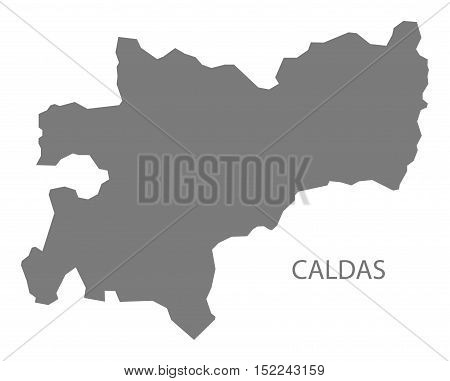 Caldas Colombia Map in grey illustration high res