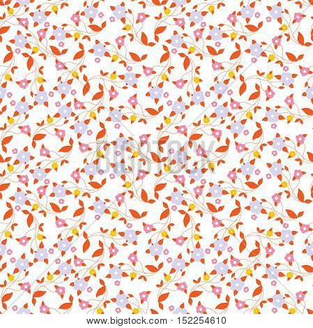 Beautiful floral pattern. Seamless pattern. Flowers. Delicate small flowers. Flowers for greeting cards, flyers, flower shop. Seamless vintage flower pattern vector. Country pattern, ornament.