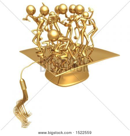 โกลเด้น Grads เต้นฉลองปาร์ตี้จบการศึกษาแนวคิด
