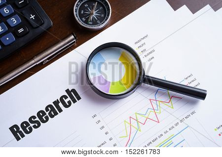 Magnifying glass on 