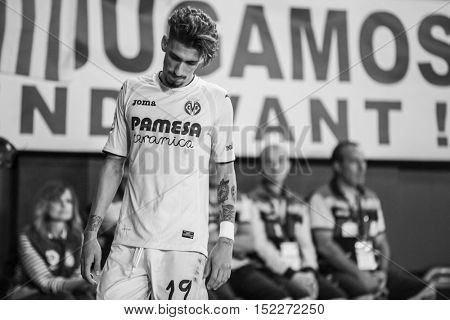 VILLARREAL, SPAIN - OCTOBER 16th: Castillejo during La Liga soccer match between Villarreal CF and R.C. Celta de Vigo at El Madrigal Stadium on October 16, 2016 in Villarreal, Spain