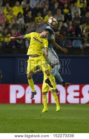 VILLARREAL, SPAIN - OCTOBER 16th: Pione Sisto during La Liga soccer match between Villarreal CF and RC Celta de Vigo at El Madrigal Stadium on October 16, 2016 in Villarreal, Spain