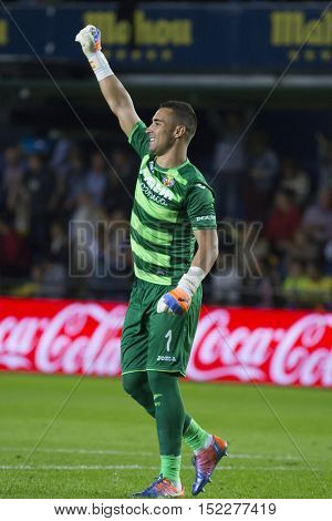 VILLARREAL, SPAIN - OCTOBER 16th: Pione Sisto during La Liga soccer match between Villarreal CF and RC Celta de Vigo at El Madrigal Stadium on October 16, 2016 in Villarreal, Spain