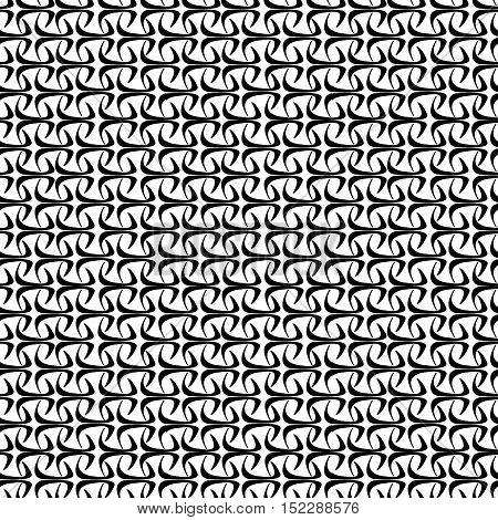 pattern with black geometric forms on white background