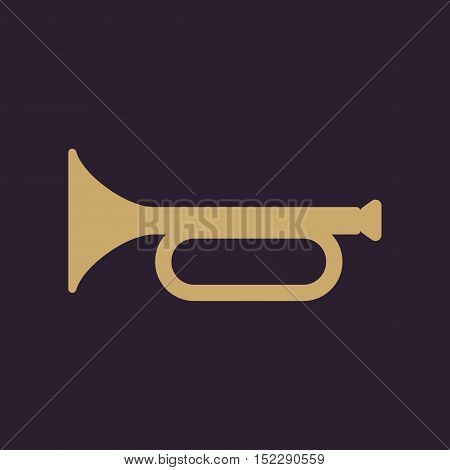 The horn icon. clarion symbol. Flat Vector illustration