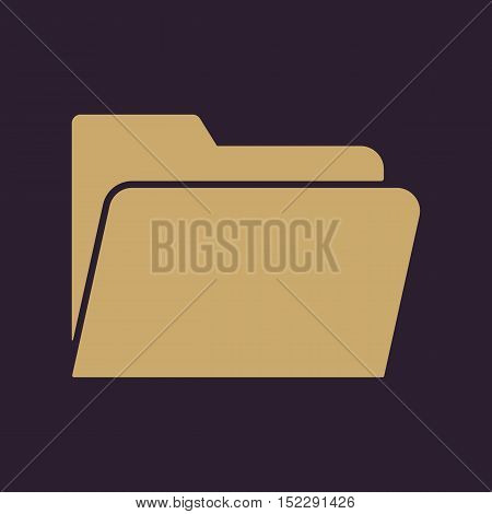 The folder icon. File symbol. Flat Vector illustration