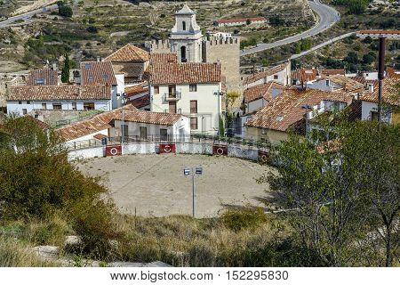 Bullring Morella Castellon Spain. declared cultural heritage