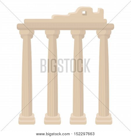 Turkish ruins icon in cartoon style isolated on white background. Turkey symbol vector illustration.