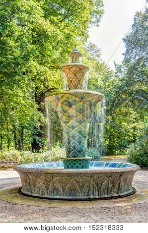Mosaic Fountain In Dresden