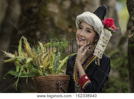 Woman at an indigenous tribe in Laos.