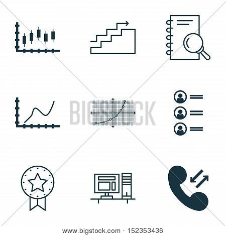 Set Of 9 Universal Editable Icons For Statistics, Project Management And Human Resources Topics. Inc