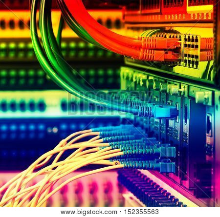 Fiber optic connecting on core network swtich