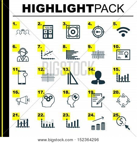 Set Of 25 Universal Editable Icons For Advertising, Airport And Education Topics. Includes Icons Suc
