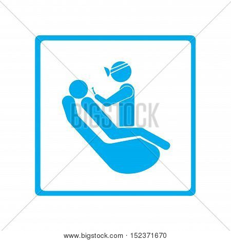Vector abstract sign dentist illustration isolated in white