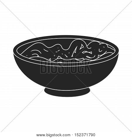 Udon icon in  black style isolated on white background. Sushi symbol vector illustration.