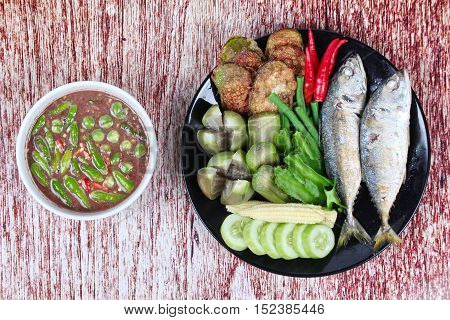 Spicy shrimp paste dip as 