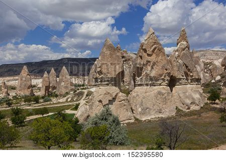 Rock formation pattern in White valley Turkey