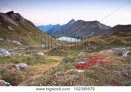 autumn in Alps by Schrecksee Bavaria Germany
