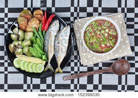Spicy shrimp paste dip as 