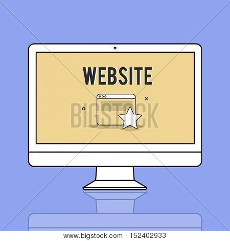 Bookmark Star Web Page Concept