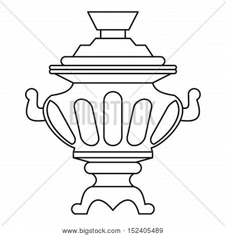 Russian samovar icon. Outline illustration of samovar vector icon for web