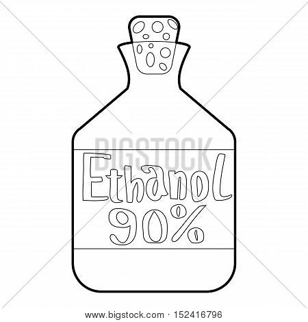 Ethanol in bottle icon. Outline illustration of ethanol in bottle vector icon for web design