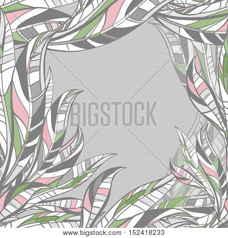 Leaf floral background. Leaves seamless vector texture.