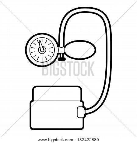 Tonometer pressure icon. Outline illustration of tonometer pressure vector icon for web