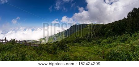 Mountain landscape, Viewpoint of Kio Mae Pan, Chiang Mai, Thailand