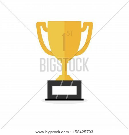 Vector Trophy Cup Flat Design Icon