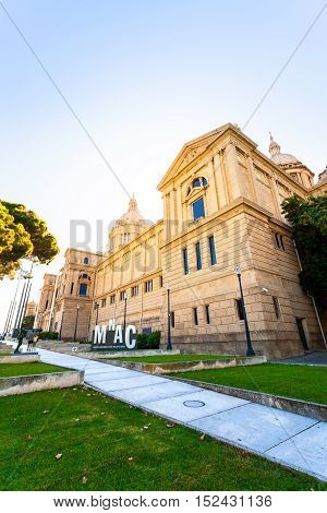 Placa De Espanya, the National Museum in Barcelona. Spain