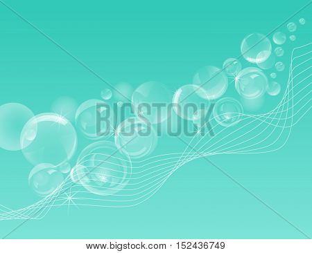 Soap bubbles background. Vector illustration for your design.