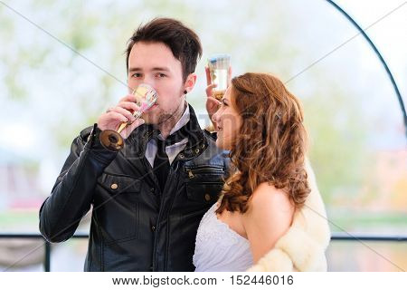New married couple portrait